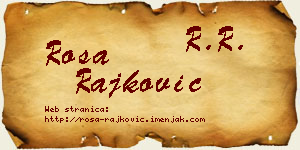 Rosa Rajković vizit kartica